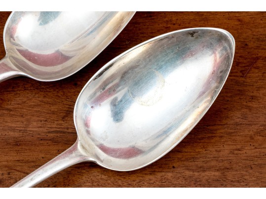 Two Sterling Silver English George III, London, 1817, Susanna Peppin, Stuffing Spoons, 6.86 Ozt.