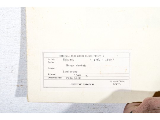 Collection Of Four Katsushika Hokusai (Japanese, 1760-1849) Woodblock Prints