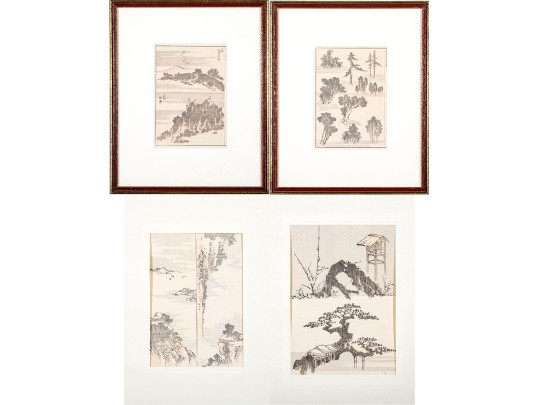 Collection Of Four Katsushika Hokusai (Japanese, 1760-1849) Woodblock Prints