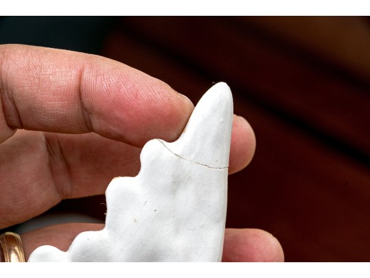 Italian White Glazed Ceramic Model Of A Rooster