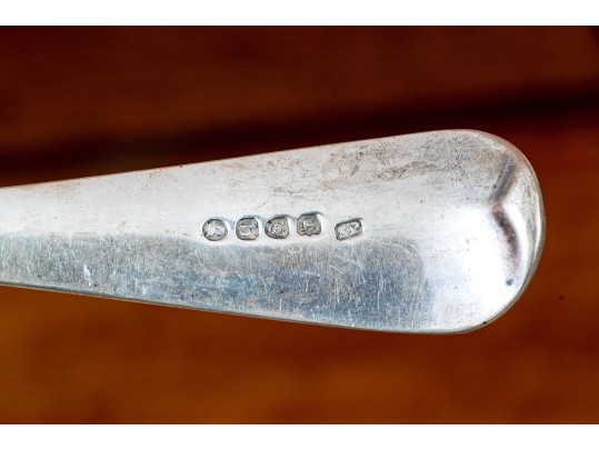 Two Sterling Silver English George III, London, 1817, Susanna Peppin, Stuffing Spoons, 6.86 Ozt.