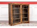 Antique 19th C. Bamboo Framed Glass Paneled Book Case
