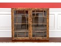 Antique 19th C. Bamboo Framed Glass Paneled Book Case