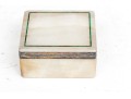 Vintage English Sterling Silver Mounted Alabaster Box