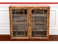 Antique 19th C. Bamboo Framed Glass Paneled Book Case