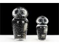 Whimsical Etched Kosta Boda Owl Figures