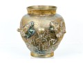 Chinese Brass Dragon Decorated Vase