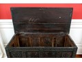 Antique 18th C. English Carved Oak Coffer