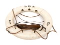 Semi-Antique Life Bouy, Marked SOS