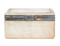 Vintage English Sterling Silver Mounted Alabaster Box