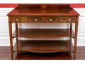 Quality English Marquetry Inlaid Console Table