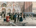 Collection Of Six Italian Hand-colored Lithographs