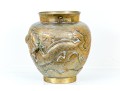 Chinese Brass Dragon Decorated Vase