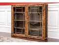 Antique 19th C. Bamboo Framed Glass Paneled Book Case