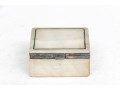 Vintage English Sterling Silver Mounted Alabaster Box