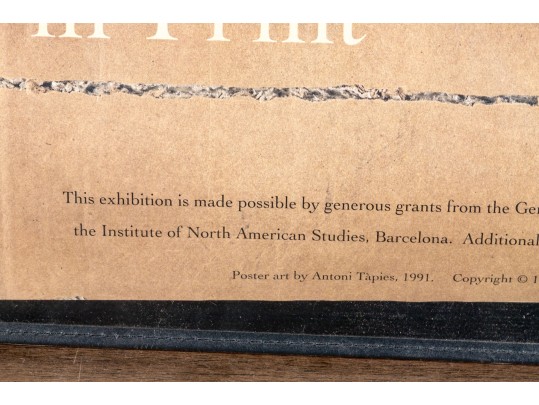 Antoni Tapies (Catalan, 1923-2012) Exhibition Poster