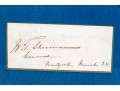 W. T. Sherman, General, Signature On Card
