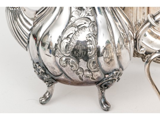 Fine Vintage Silverplate Tea And Coffee Service With Tray