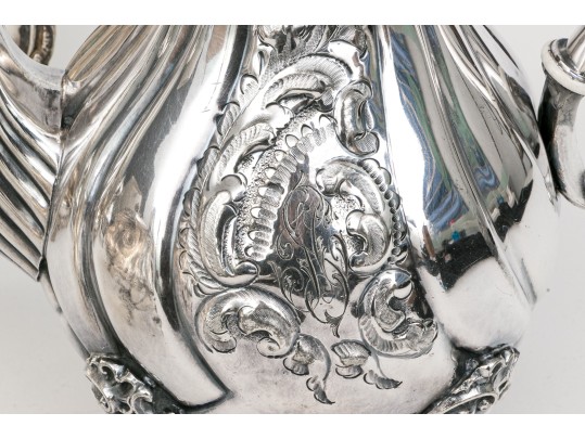 Fine Vintage Silverplate Tea And Coffee Service With Tray