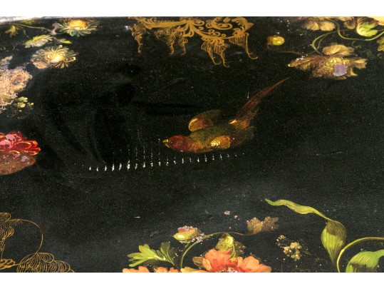 Fine Early 19th Century Floral Decorated Tole Tray 