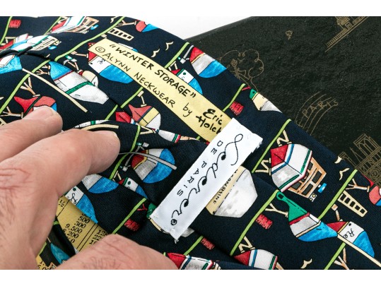 Four Boxed Designer Silk Men's Ties, Alynn Neckwear For Lederer Paris