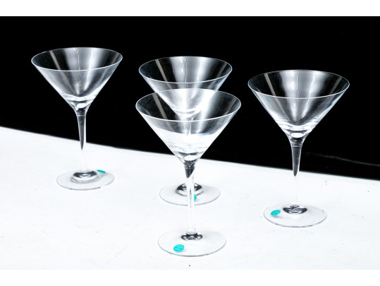 Set Of Four Tiffany & Co. Martini Glasses