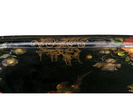Fine Early 19th Century Floral Decorated Tole Tray 