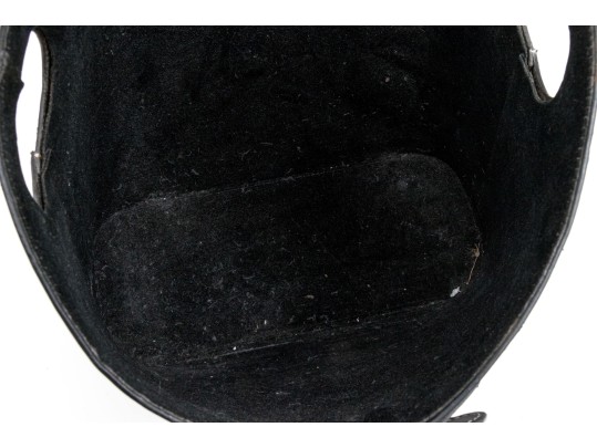 Vintage Black Woven Leather Bucket