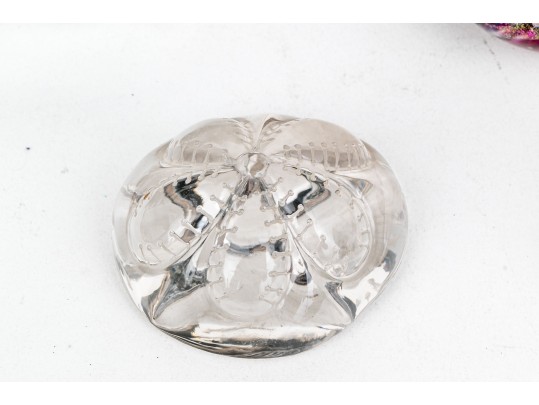 Collection Of Six Vintage Glass And Crystal Items