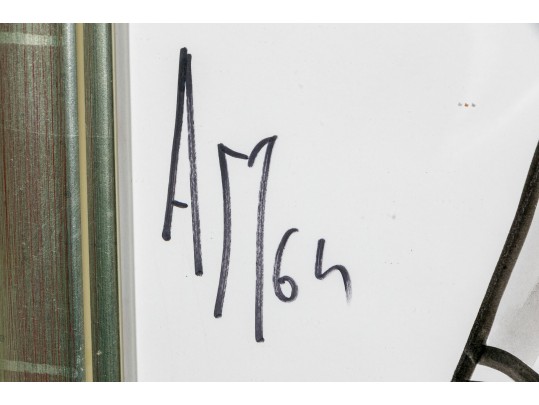 Signed Gouache On Paper Fashion Illustration, Circa 1964