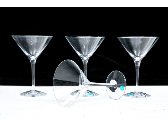 Set Of Four Tiffany & Co. Martini Glasses