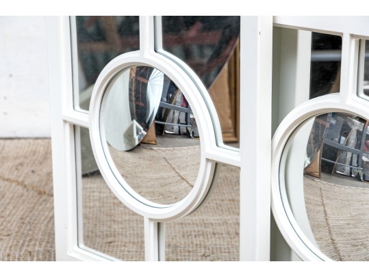 Set Of Four Stylish Mirrored Nesting Tables, Including Two Pairs