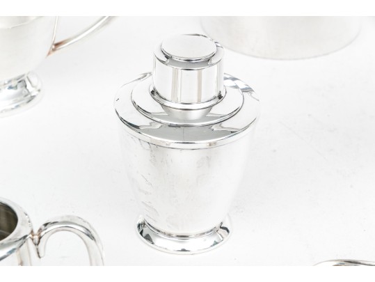 Collection Of Six Pieces Hotel Silver Table Wares, Including Walker & Hall Sheffield 