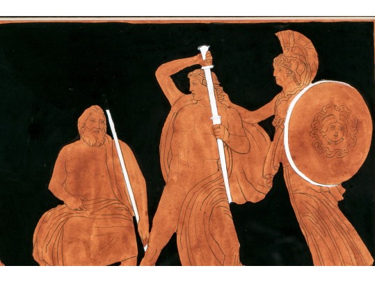 Margall After Flaxman (U.K., 1755-1826) Colored Engraving After The Drawing For 