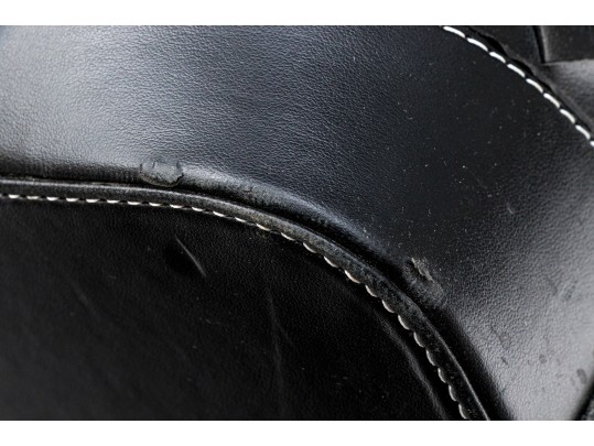 Vintage Black Woven Leather Bucket