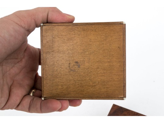 Group Of Three Fine Vintage / Antique Figured Wood Boxes