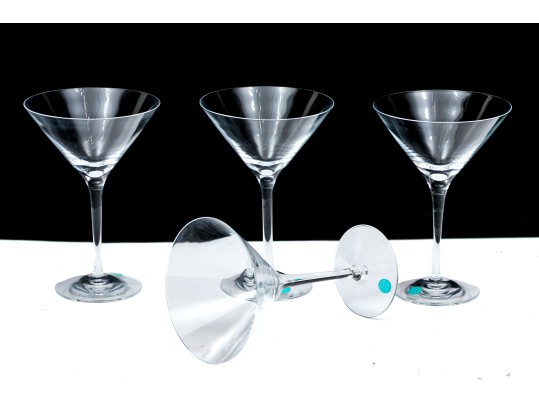 Set Of Four Tiffany & Co. Martini Glasses