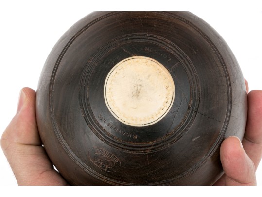 Pair Of Antique English Wood Lawn Bowling Balls