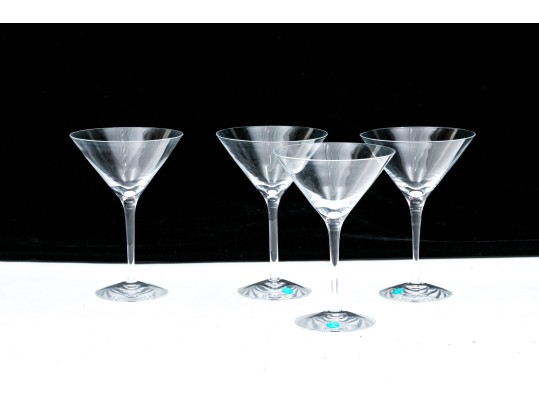 Set Of Four Tiffany & Co. Martini Glasses
