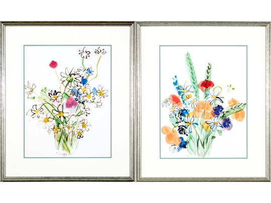 After Raoul Dufy (French, 1877-1953) Bunch Of Daisies And Bouquet, Pour Un Herbier, Colette, Prints