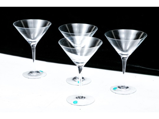 Set Of Four Tiffany & Co. Martini Glasses