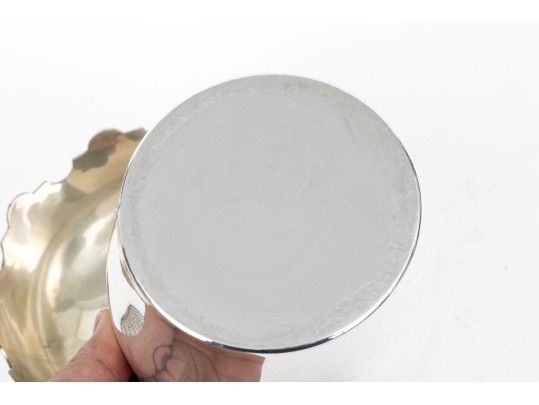 Two Fine Vintage Silverplate Monteith Bowls