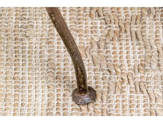 Pair Of Hand Wrought Iron Steel Side Chairs