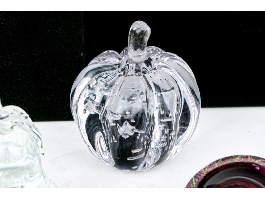 Collection Of Six Vintage Glass And Crystal Items