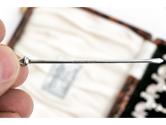 Set Of Six Sterling Silver Cockerel Cocktail Sticks, .835 Ozt.