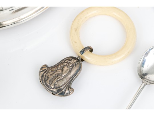 Collection Of Nine Assorted Tabletop Items, Assorted Metals (see Description)