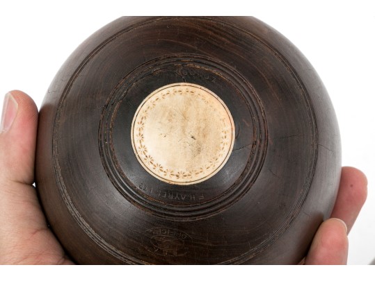 Pair Of Antique English Wood Lawn Bowling Balls