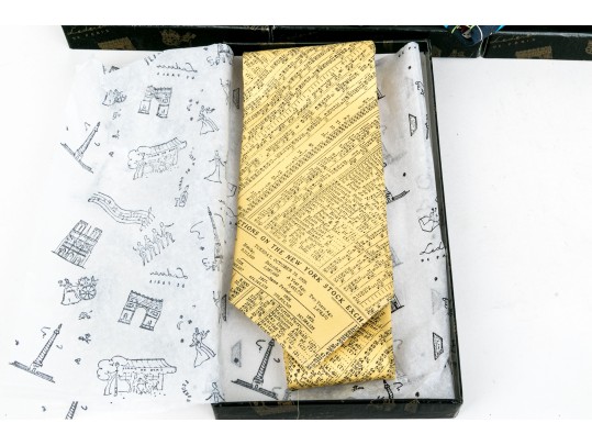 Four Boxed Designer Silk Men's Ties, Alynn Neckwear For Lederer Paris