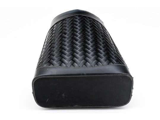 Vintage Black Woven Leather Bucket