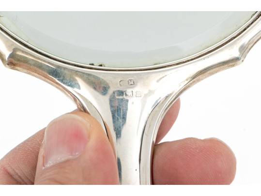 Fine Vintage Assembled Dresser Set With Sterling Silver Mounts 